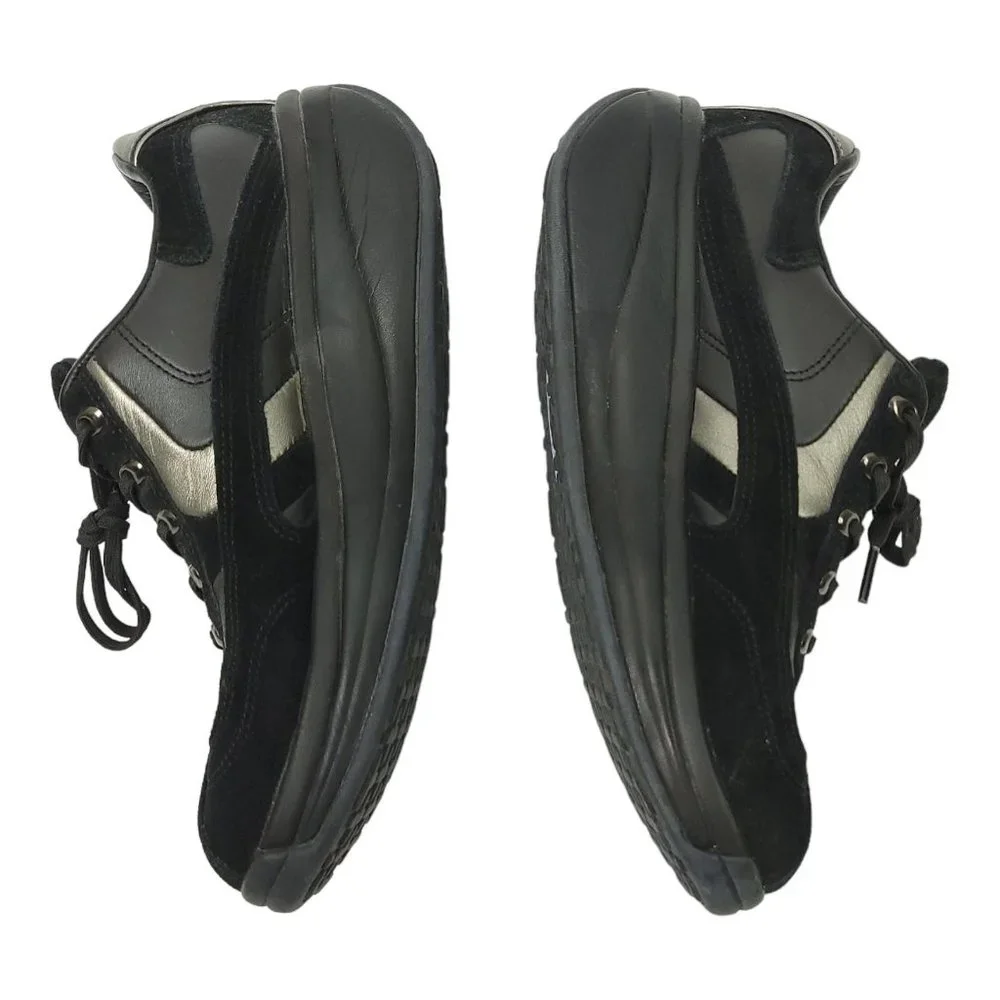 Joya Swiss Venezia Black Suede Leather Toning Womens 7 Shoes Comfort Walking - Picture 2 of 11